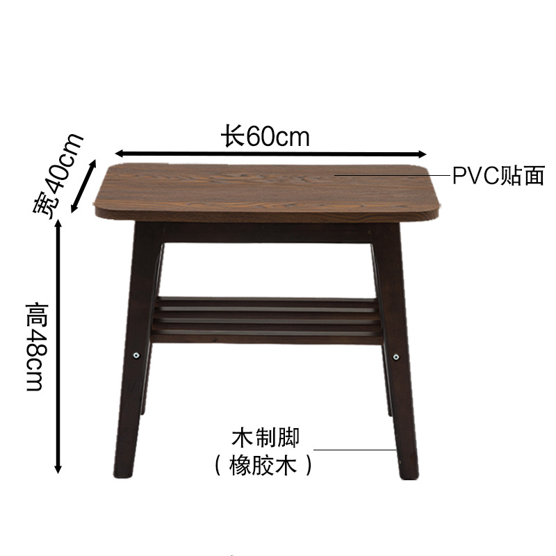 작은 더블 커피 테이블 호두