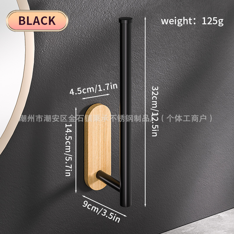 Toallero sin perforaciones, baño, baño, rollo de papel, estante de almacenamiento, envoltura de plástico de cocina, barra de toalla montada en la pared