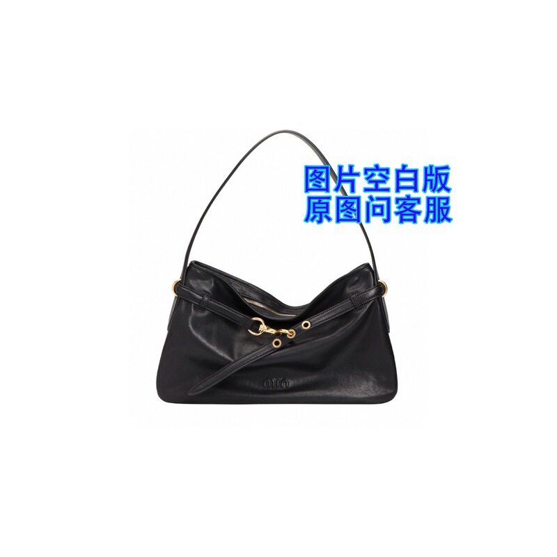 High-End Quality Miu Miaojia European and American Retro Genuine Leather Armpit Bag 2025 New Aventure Satchel Women's Bag