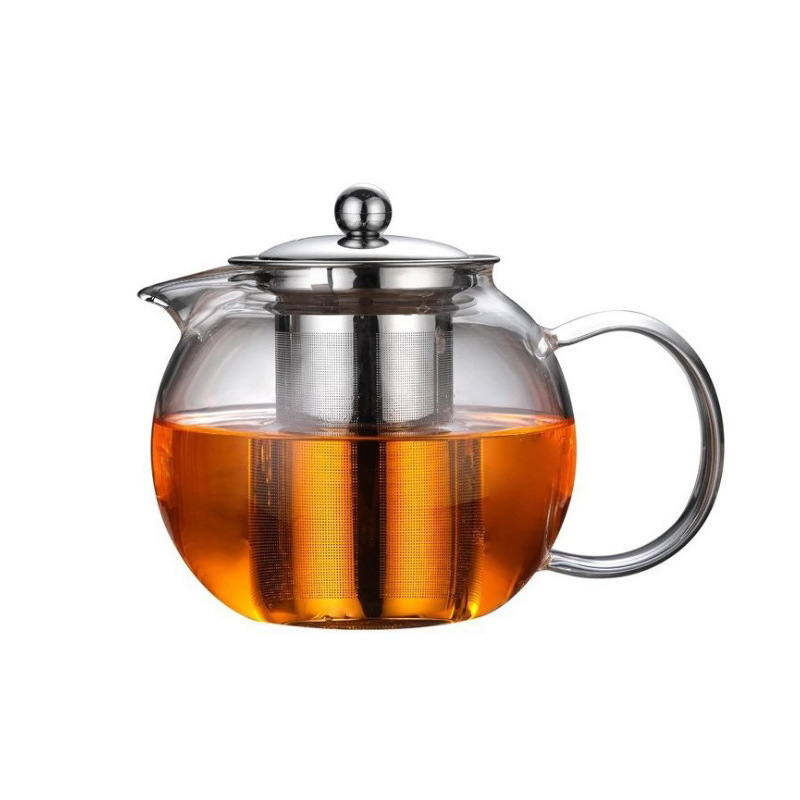 Eliminación de almacenamiento de alta borosilicona tetera de agua fría de vidrio resistente a altas temperaturas tazas de agua set de té de vidrio inventario de artículos solitarios detectados por filtración