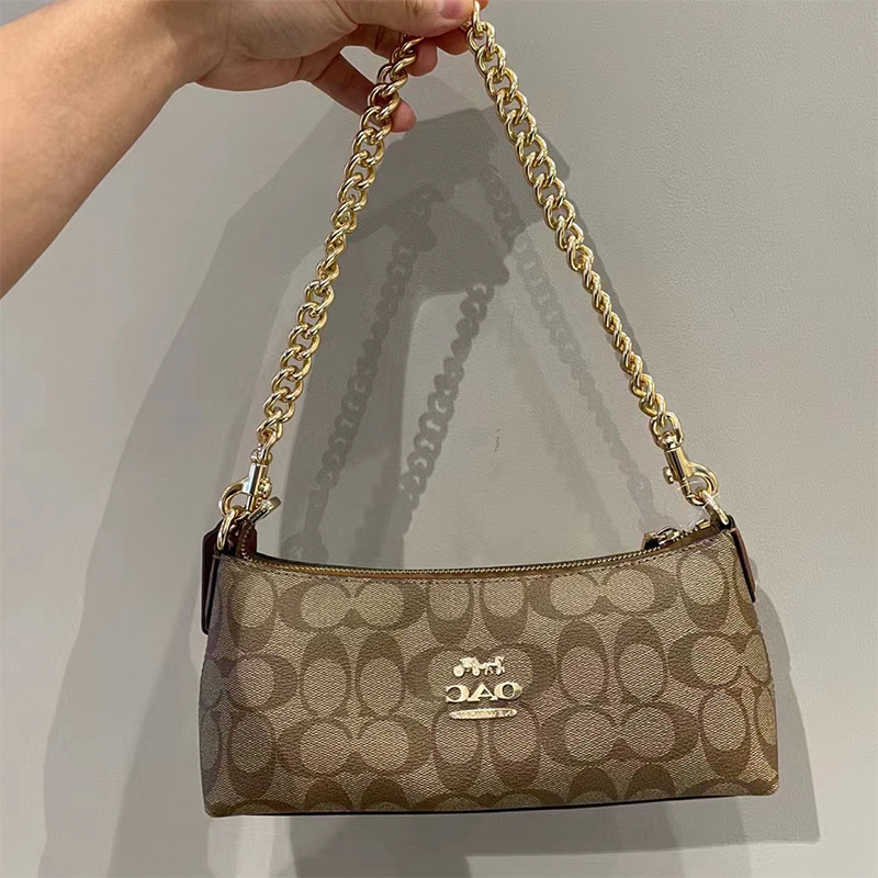 2023 Ole new Charlotte baguette underarm bag European and American retro presbyopic Charlotte chain mahjong bag