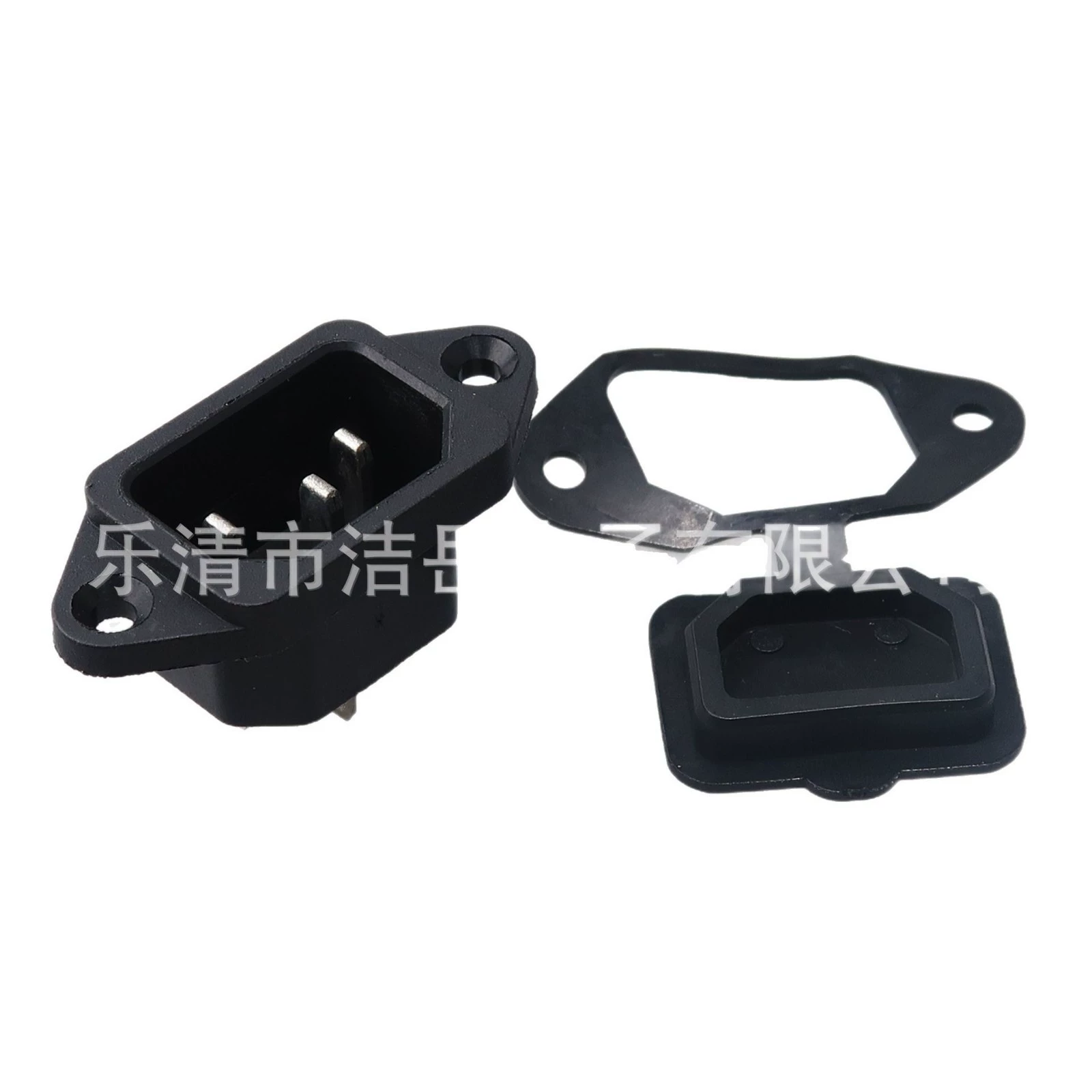 AC-04 Waterproof Cap Power Socket Three-core AC-04 Pin-shaped Socket with Screw Hole Socket Waterproof Cap
