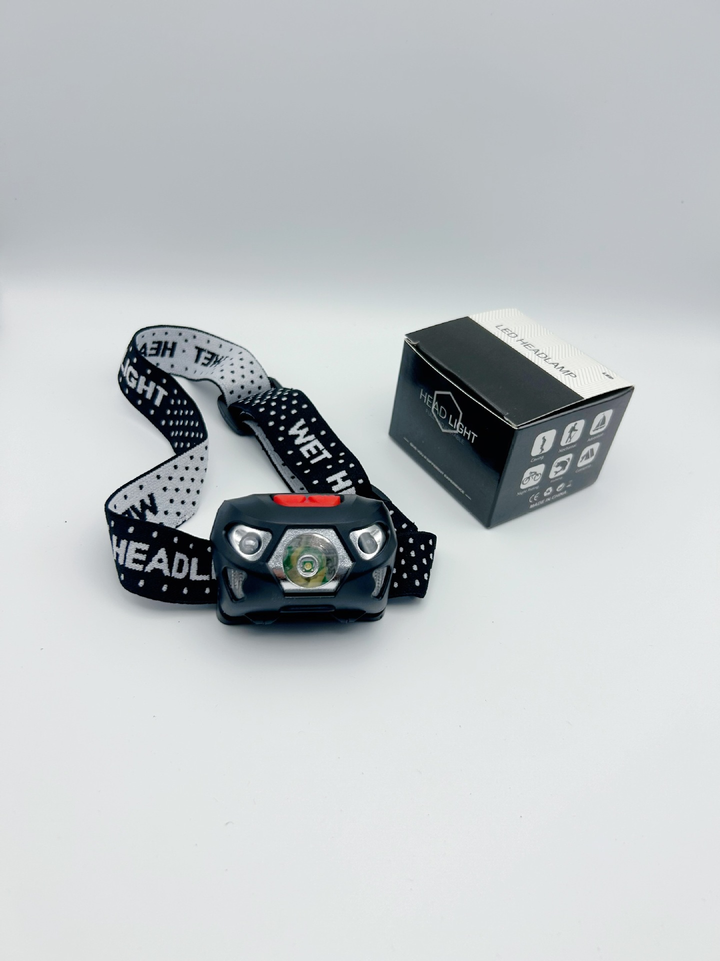 Faros de inducción de pesca con batería seca No. 7, luz fuerte led, luz doble roja y blanca, faros especiales para exteriores