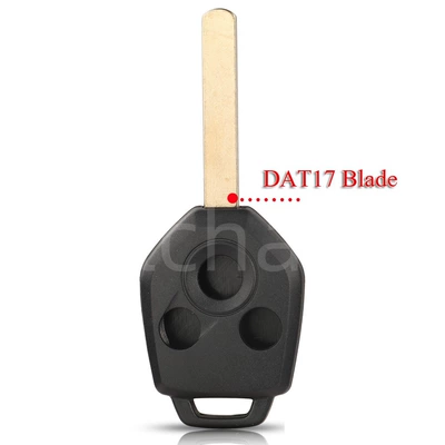 Suitable for Subaru old straight plate key shell Forester Outback Legacy Impreza Leopard straight plate remote control key replacement (Car Keys) - 3-button-vertical-milling-embryo-dat17