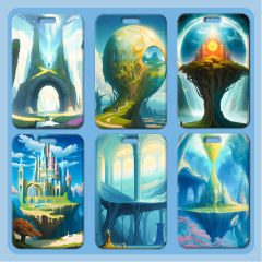 浪漫星空夢幻治癒勵志文字卡套批發學生飯卡校牌工作證卡套公交卡