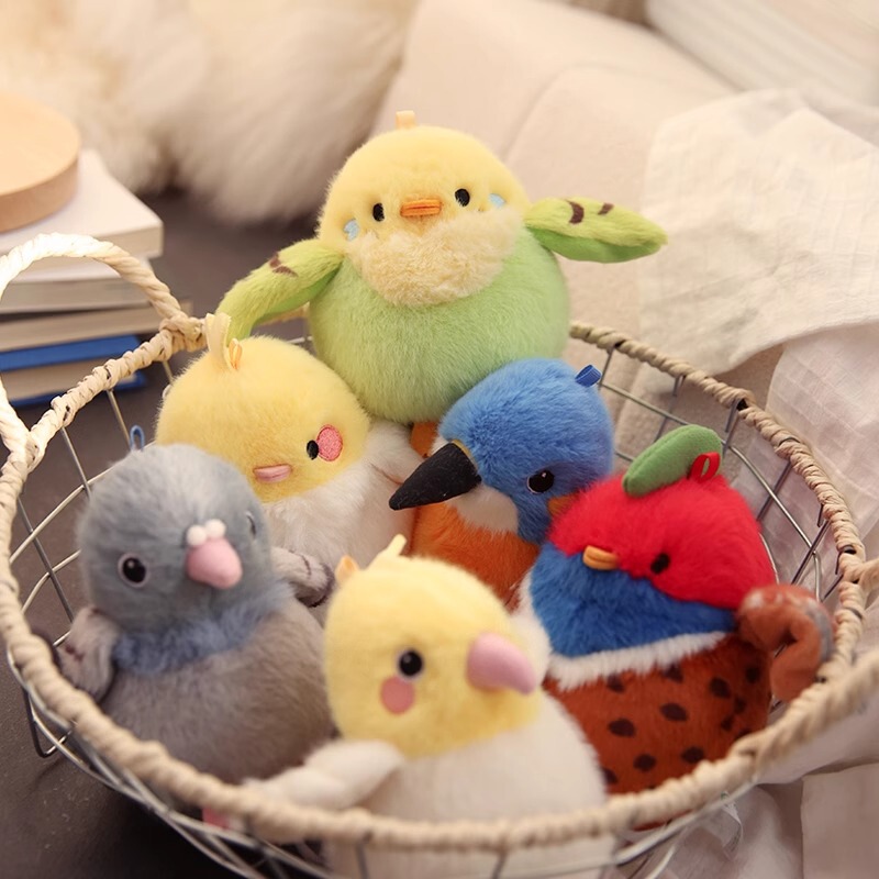 Bird Doll Lying on the Shoulder Plush Toy Black-Capped Tit Cute One-Piece Dropshipping Available Wholesale