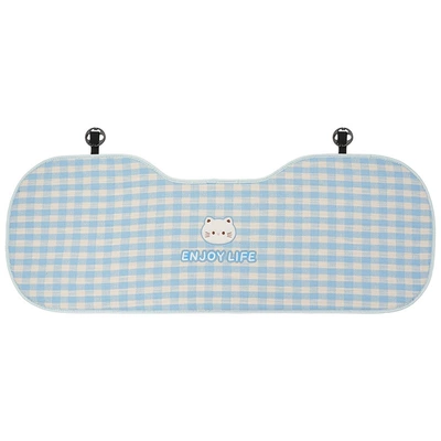 Stylish Goddess Car Pillow, Headrest - plaid-three-dimensional-cat-cushion-blue-rear-row