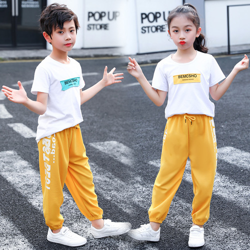 Children's Leisure Insect-Proof Pants Summer Thin Boys' and Girls' Chilled Silk Leisure Pants Sports Pants Long Pants Wholesale