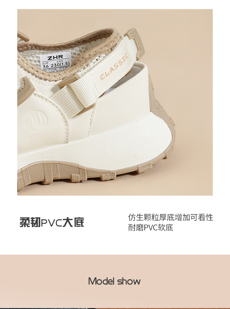 Giày thể thao nữ dáng sandal leo núi thoáng khí — IF152E Màu mơ chi tiết 15