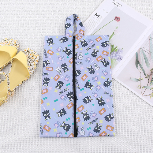 Japanese cute cartoon waterproof shoe storage bag towel clothing storage bag travel business trip hand shoe bag