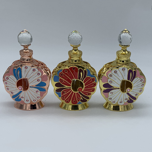 Rose Flower Wholesale Middle Eastern Dubai Style Perfume Bottle Desert Floral Aroma Empty Bottle Manufacturer Wholesale