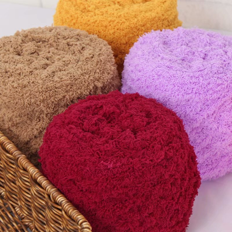 3 strands of coral fleece 3 strands of towel Fleece line single strand of coral fleece scarf line poking show line manufacturers wholesale