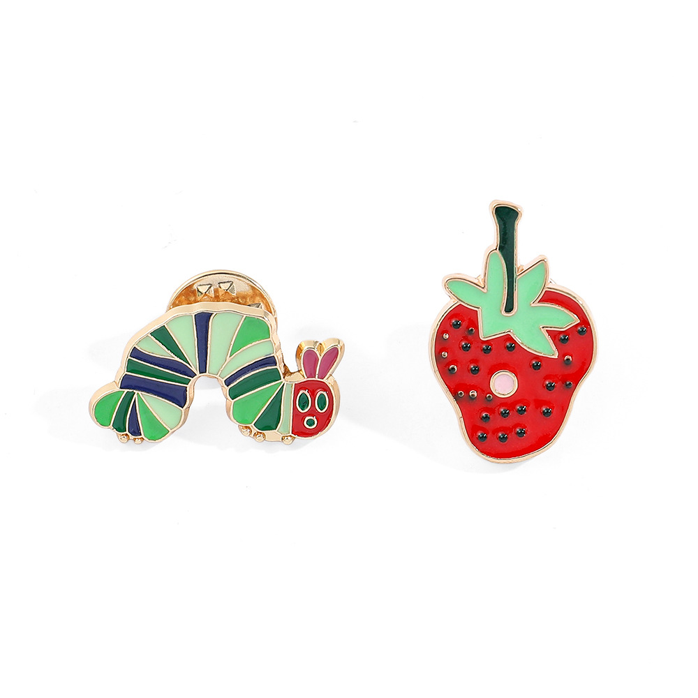 4g Weight Brooches Classification Holiday, Daily Occasion Alloy Material Cartoon, Strawberry Pattern Unisex Gender Enamel Design Casual, Cute Style Casual Cute Pin Cartoon Strawberry Alloy Enamel Unisex Brooches 无