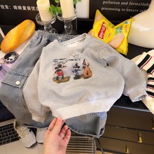 2025年新款韩版春秋季套头衫儿童卫衣卡通圆领男童女童宽松上衣潮