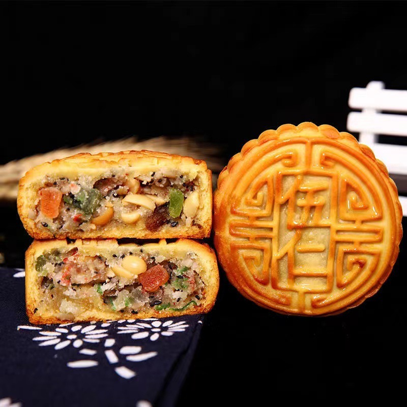 100克大广式月饼老五仁月饼老式大五仁月饼散装纯手工多口味月饼|undefined
