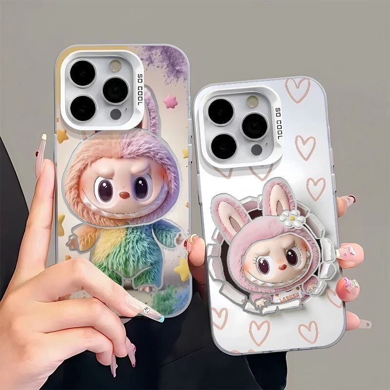 ラブカラーラブ布 iphone16pro 携帯電話ケース Apple 15plus 漫画 14 ガール 13/12 に適しています|undefined