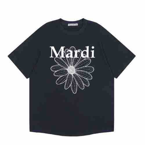 韓国マルディトレンディな半袖フラワープリントゴールドハイシルバー夏ラウンドネック純綿ルーズTシャツトップトレンディ|undefined