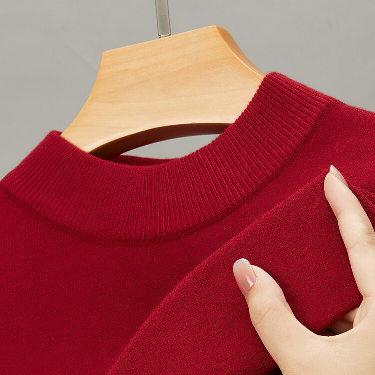boy Live Broadcast Half Turtleneck Long Sleeve Knitted Sweater Men's Autumn Winter New Solid Color Warm Base Shirt Men_voghion.com