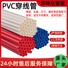 热销PVC-U阻燃冷弯穿线管硬管明装暗装电工套管多规格Φ16-50