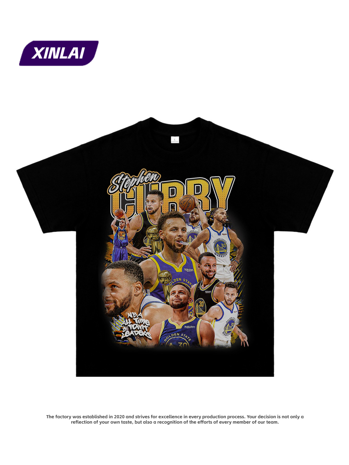 Camiseta americana estrella Rosa James Morant Curry impreso manga corta de algodón calle media manga camiseta al por mayor