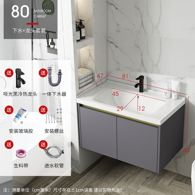 Gris 80 lavabo gabinete + grifo