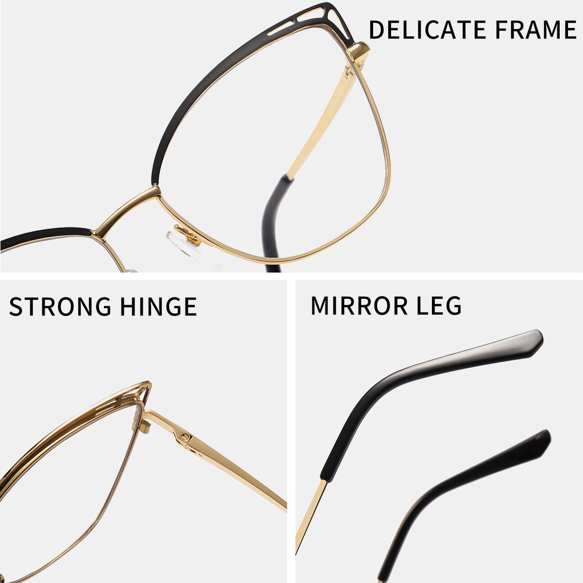 Ojo de gato de metal gafas de Marco fino 2022 nuevas gafas marco de la moda de las mujeres Anti-Luz Azul puede coincidir con la miopía 7562
