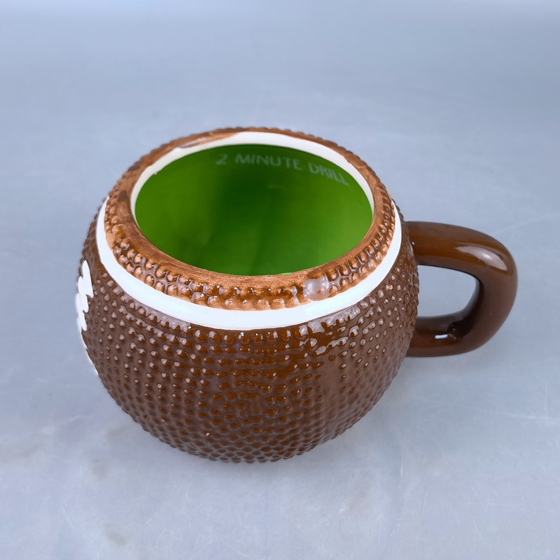 Personalidad creativa taza de fútbol de cerámica taza de agua taza de leche taza de regalo para niños se puede imprimir LOGO