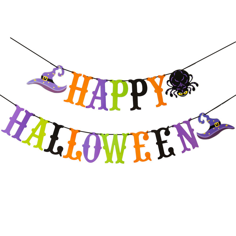 ハロウィーン三角吊り旗紙色旗誕生日パーティー花子供部屋幼稚園飾りクリスマス旗|undefined