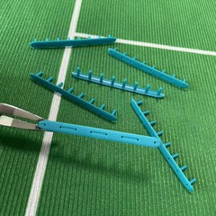 バドミントンラケット ラインプロテクターネイル 4連 6連 7連 8連 11連 ラインプロテクターチューブ スカイアックス99 ホワイトタイガー柄 DZSネイル