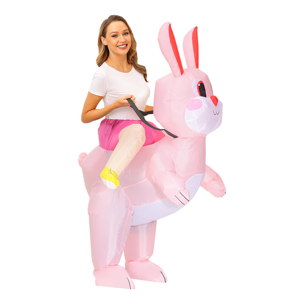 Conejo de Pascua transfronterizo disfraz inflable de cosplay evento de fiesta disfraz de espectáculo de huevo