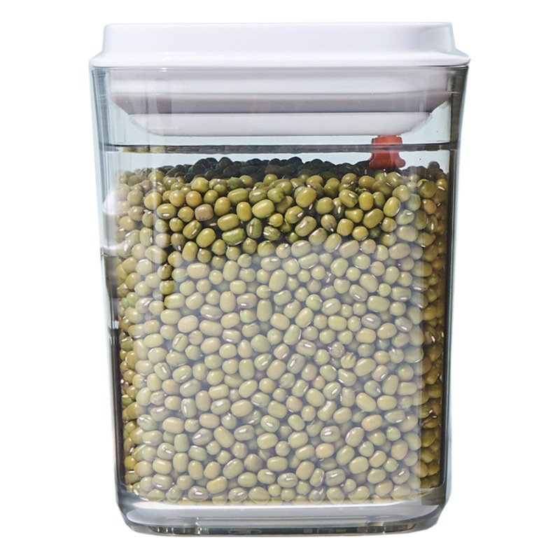 Tarro sellado de calidad alimentaria de cocina de Venta caliente transfronteriza Tarro de almacenamiento de grano Tarro de almacenamiento transparente de tipo prensa