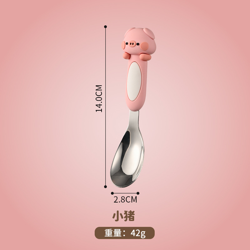 316 만화 주괴 숟가락 (돼지)