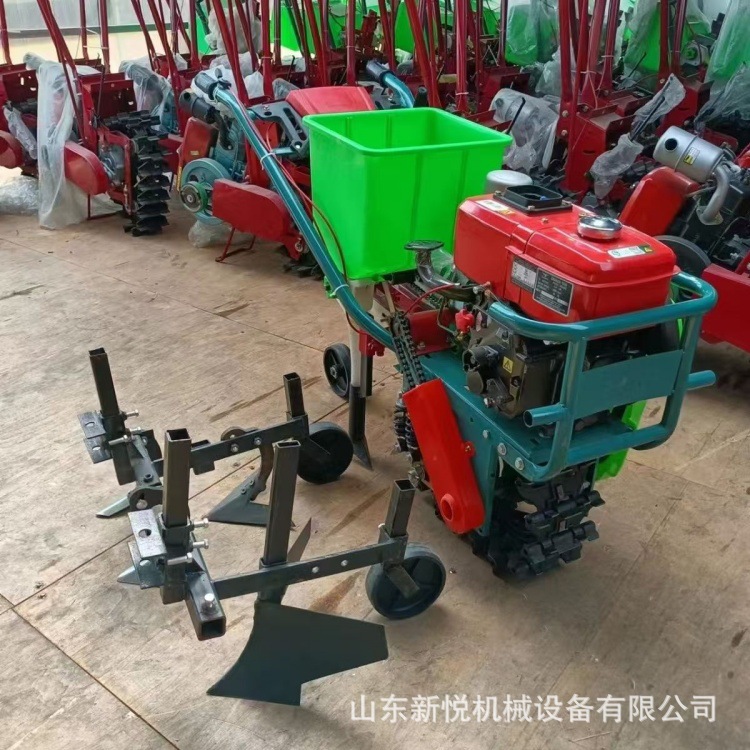 汽油手扶式玉米播种机 多功能茶园高粱施肥机 自走式双行耘播机