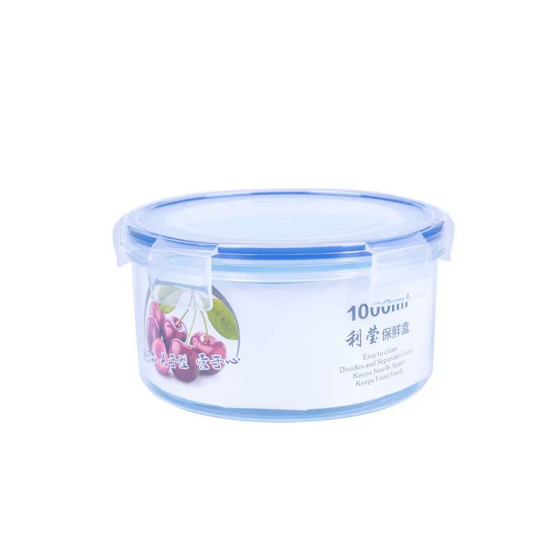 Round rectangular plastic fresh-keeping box microwave lunch box instant noodles box bento box donkey-hide gelatin box refrigerator storage zero container