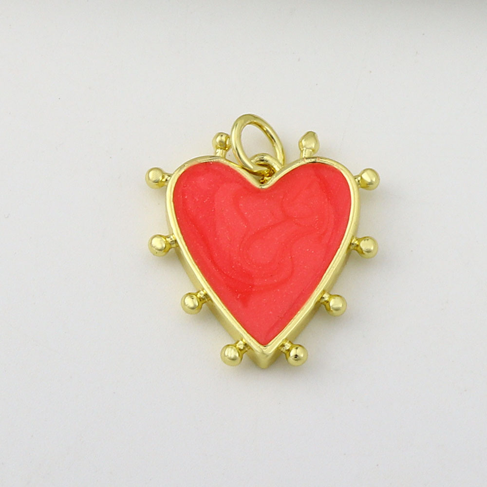 Copper Material 1 Piece 18 * 20mm Copper Heart Shape Pendant