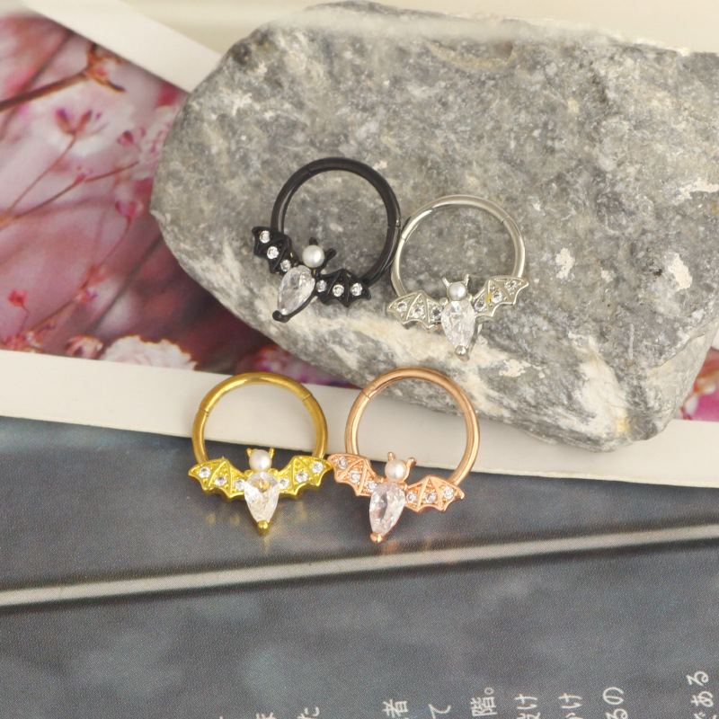 Pointed titanium steel lip stud product view