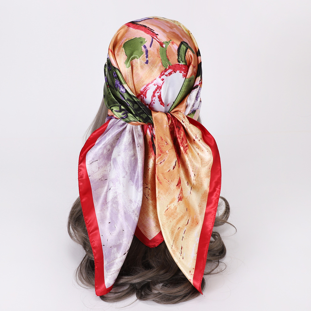 Women's Elegant Lady Scenery Polyester Printing Silk Scarf display picture 3