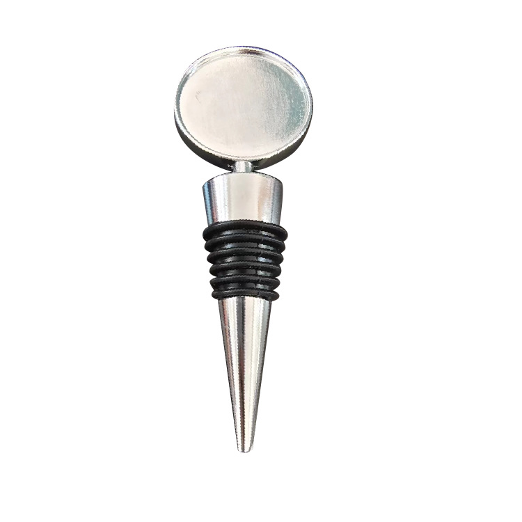 Tapón de silicona para botellas de vino, de aleación de zinc, resina epoxi, tapón de botella redondo, cuadrado, en forma de corazón, de aleación de aluminio, de metal