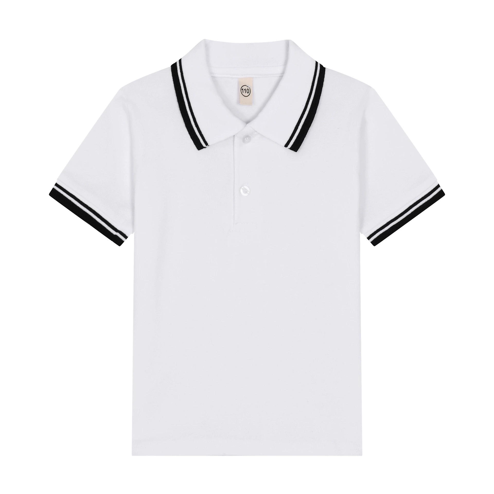 Белая polo-рубашка для детей, школьная форма для начальной школы, комплект для мальчиков, футболка с коротким рукавом
