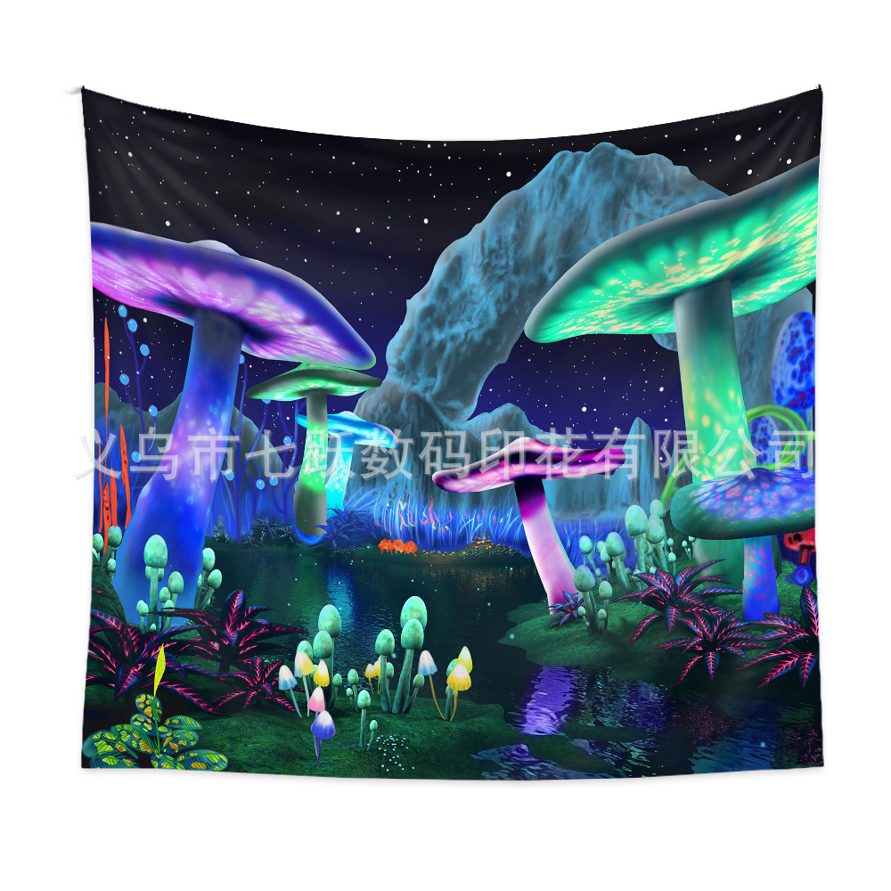 Bohemian Style Psychedelic Mushroom Pattern Tapestry Wholesale Nihaojewelry display picture 19