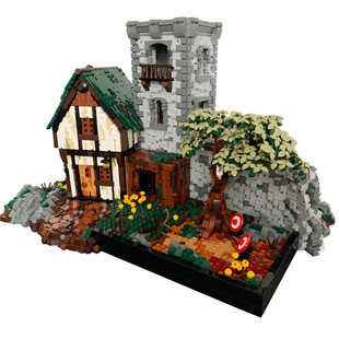 MOC-80571 Тренировочная площадка солдата старого дома с интерьером 5470 Подарок с номером частицы