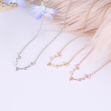 欧美ins圣诞节小鹿角鹿头麋鹿项链女跨境wish亚马逊时尚饰品批发