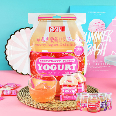 網紅果凍 SUKHI乳酸菌蒟蒻果凍192g休閑零食品吸吸袋裝零食代發