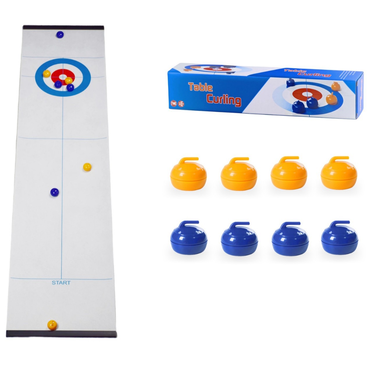 Mini juego de curling portátil de mesa, pelota de curling, juguete deportivo para niños