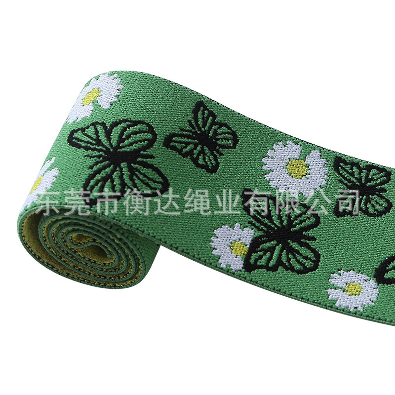 Spot 5cm poliéster elástico mariposa jacquard ropa zapatos sombreros ropa interior cintura elástica cabeza