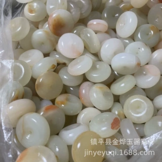 阿富汗玉原石皮平安扣 十元模式地摊货源 挂件玉佩 直播货源批发