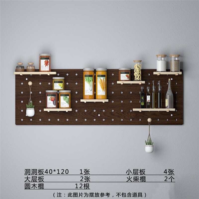 穴の穴の板の置物の棚は板の壁の展示棚を掛けます。|undefined