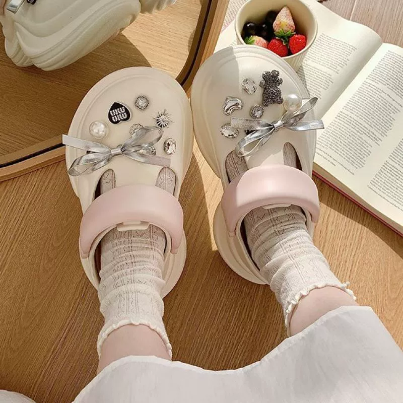 Сладкий бант с пряжкой для обуви, высококачественные аксессуары со стразами, креативный цветок для обуви, украшение для пряжки для обуви «сделай сам», съемное украшение