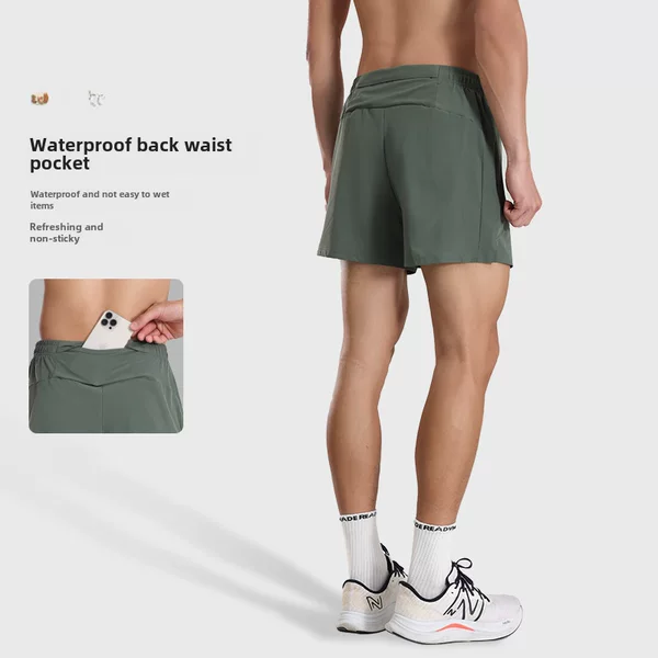 lulu quick-drying running shorts training marathon sports shorts men's breathable fitness casual three-point basketball pants
