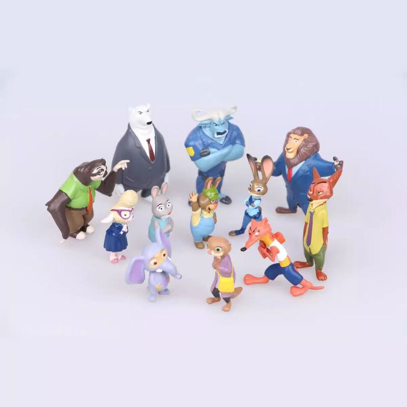 Zootopia Figurines, 12 Types of Metropolitan City Dolls, Cake Decoration Ornaments, Movie Models Zootopia Figurines, 12 Types of Metropolitan City Dolls, Cake Decoration Ornaments, Movie Models